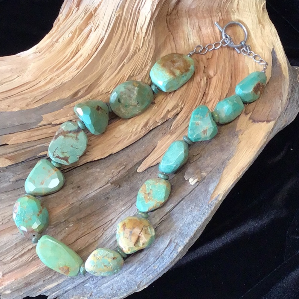 King Manassa Turquoise Chunk Necklace